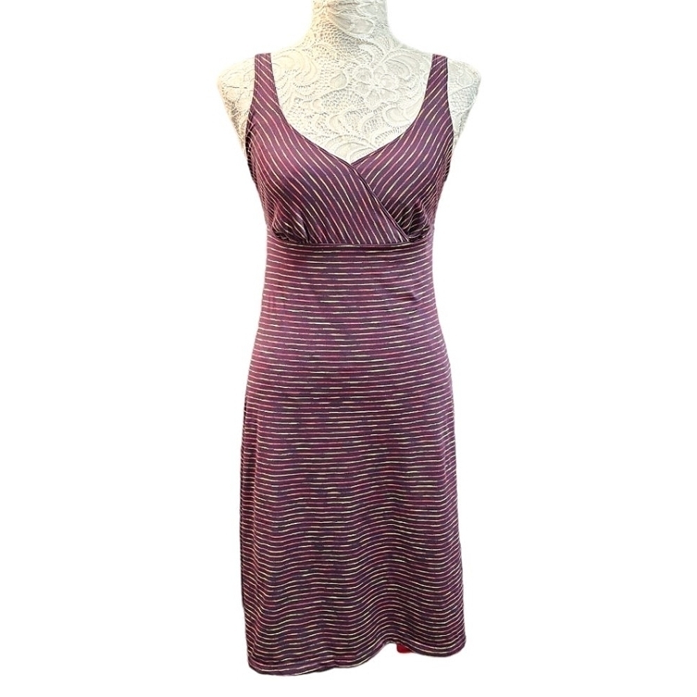 Prana Ivy Spacedye Striped Sleeveless Active Dress Size XS Outdoor Nylon Stretch